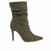 Heeled Boots * | Discount Women'S Journee Collection Markie Stiletto Booties Olive