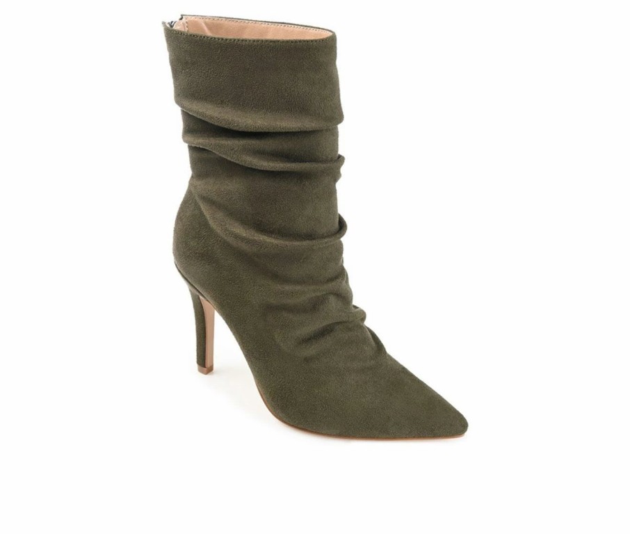 Heeled Boots * | Discount Women'S Journee Collection Markie Stiletto Booties Olive