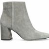 Heeled Boots * | Outlet Women'S Bella Vita Wilma Booties Grey Suede