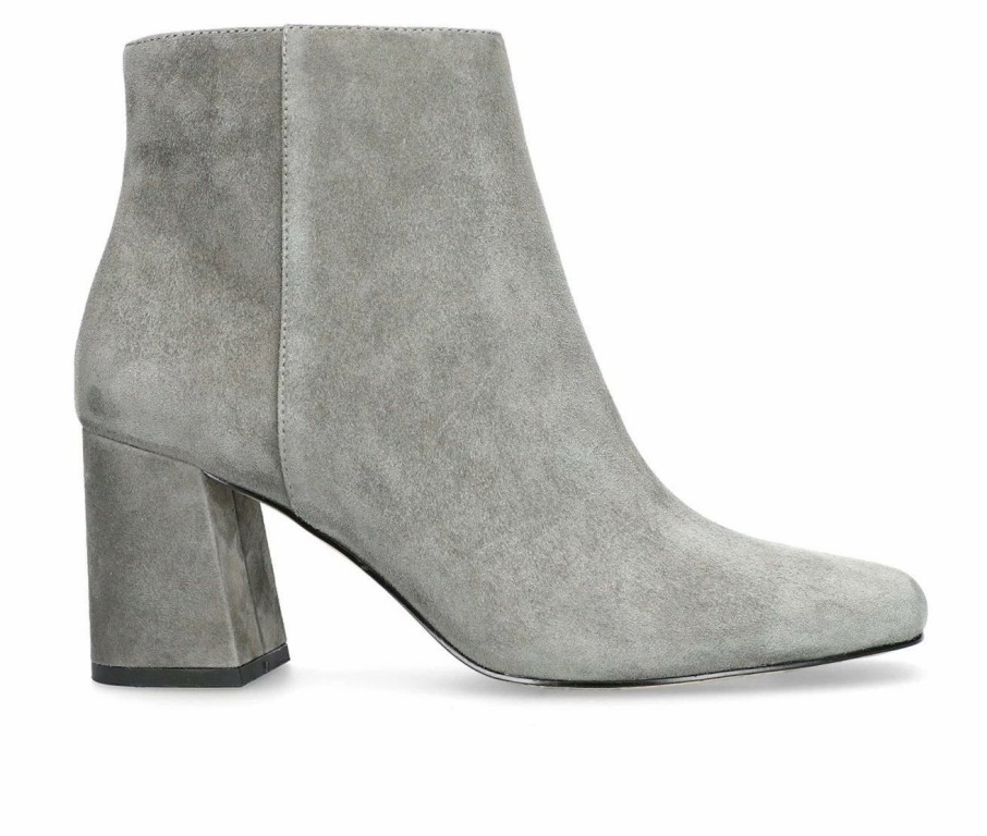 Heeled Boots * | Outlet Women'S Bella Vita Wilma Booties Grey Suede