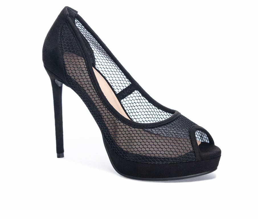 Stiletto Heels * | Wholesale Women'S Chinese Laundry Hallsy Peep Toe Stilettos Black