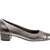 Block Heels * | Best Sale Women'S Trotters Daisy Pumps Pewter