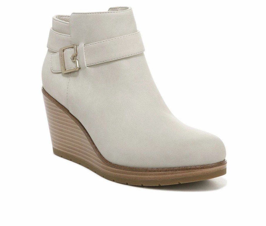 Heeled Boots * | Best Reviews Of Women'S Dr. Scholls One Up Wedged Booties Oyster Grey