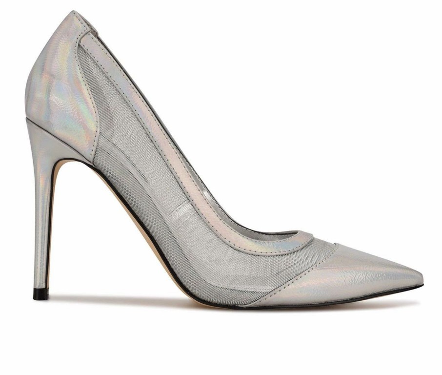 Pumps * | Best Deal Women'S Nine West Francy Pumps Silver