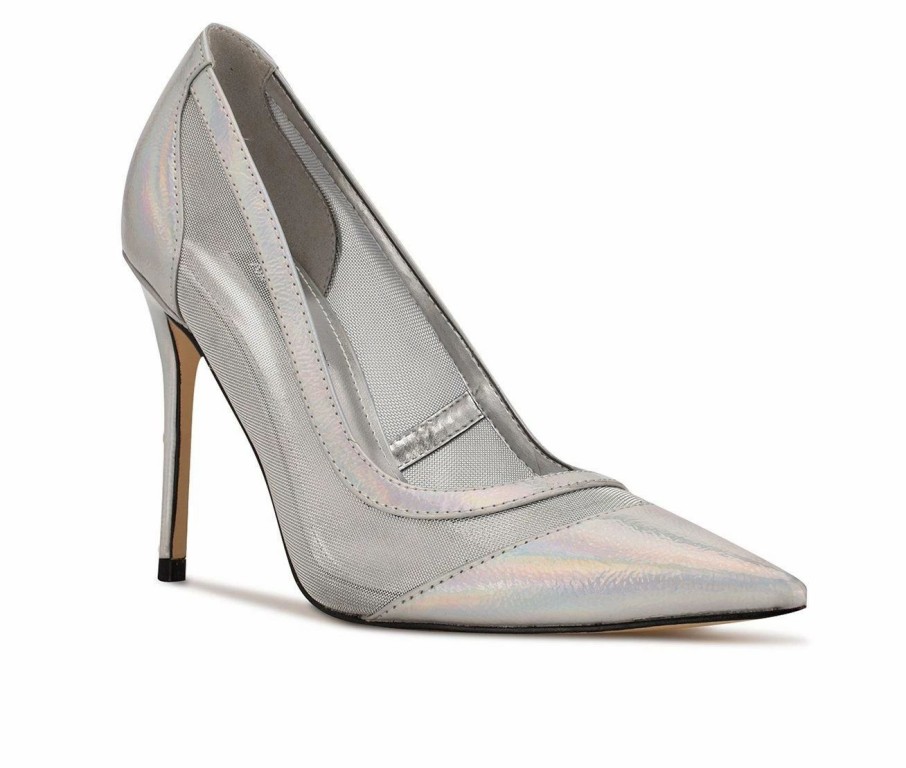 Pumps * | Best Deal Women'S Nine West Francy Pumps Silver