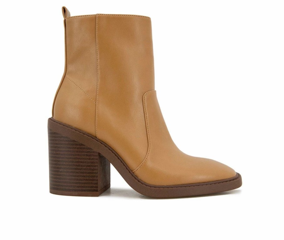 Heeled Boots * | Brand New Women'S Kensie Klinton Heeled Booties Lt Tan