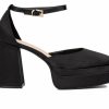 Block Heels * | Best Deal Women'S Fashion To Figure Martine Heel Pumps Black Wide