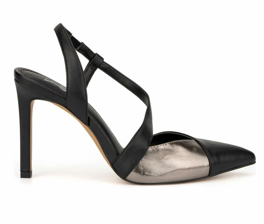 Pumps * | Deals Women'S New York And Company Lola Pumps Black/Silver