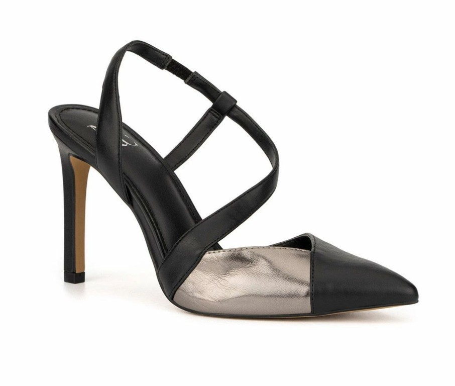 Pumps * | Deals Women'S New York And Company Lola Pumps Black/Silver