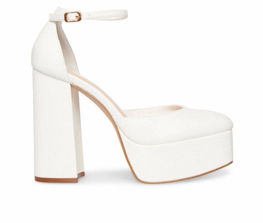 Pumps * | Best Reviews Of Women'S Madden Girl Dion Mary Jane Platform Pumps White Pari