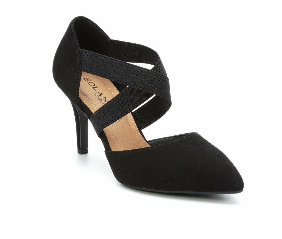 Pumps * | Top 10 Women'S Solanz Neal Pumps Black Nubuck