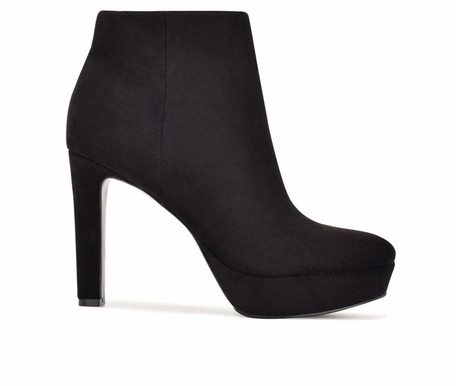 Ankle Boots And Booties * | Top 10 Women'S Nine West Glowup Platform Booties Black