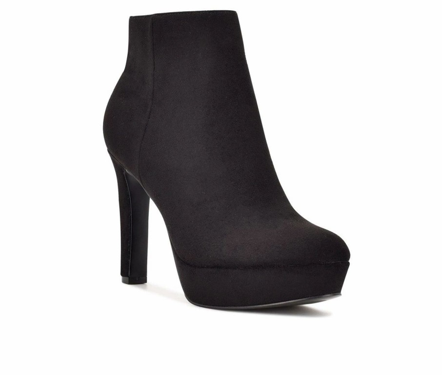 Ankle Boots And Booties * | Top 10 Women'S Nine West Glowup Platform Booties Black