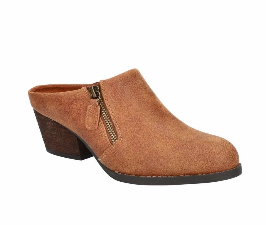 Heeled Boots * | Hot Sale Women'S Bella Vita Carlene Mule Booties Caramel