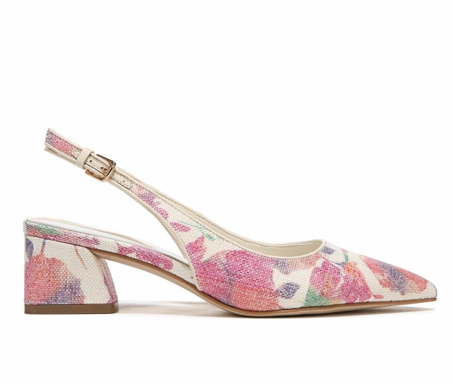 Pumps * | Hot Sale Women'S Franco Sarto Racer 2 Pumps White Floral