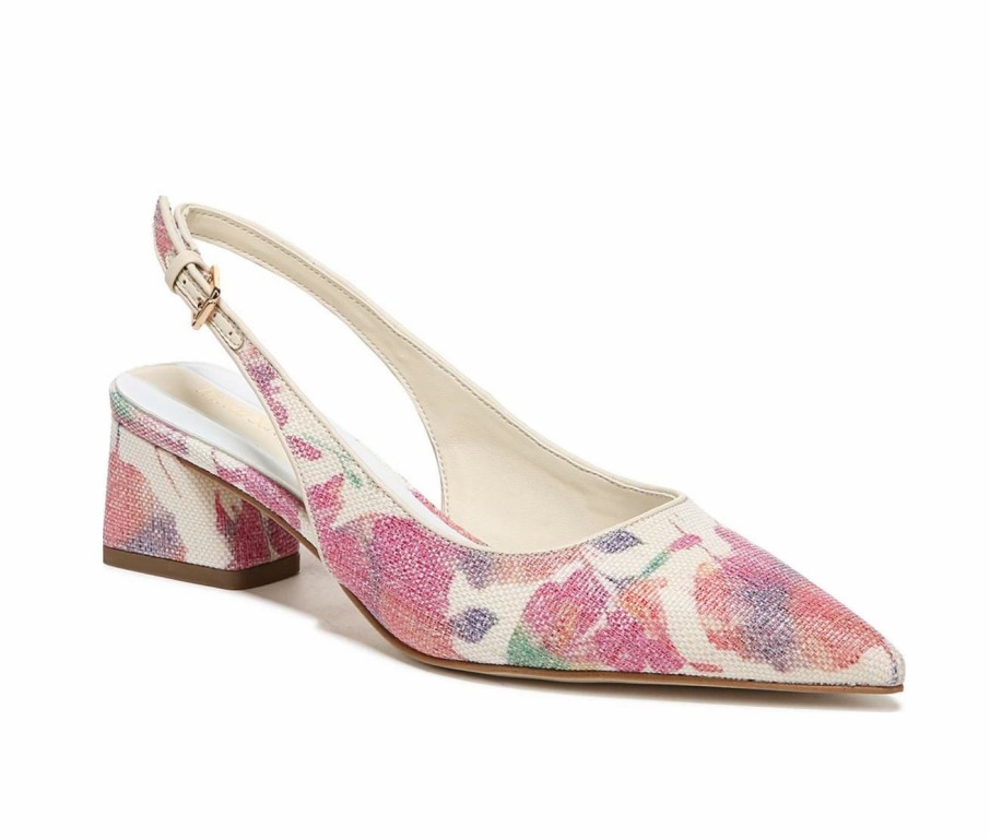 Pumps * | Hot Sale Women'S Franco Sarto Racer 2 Pumps White Floral