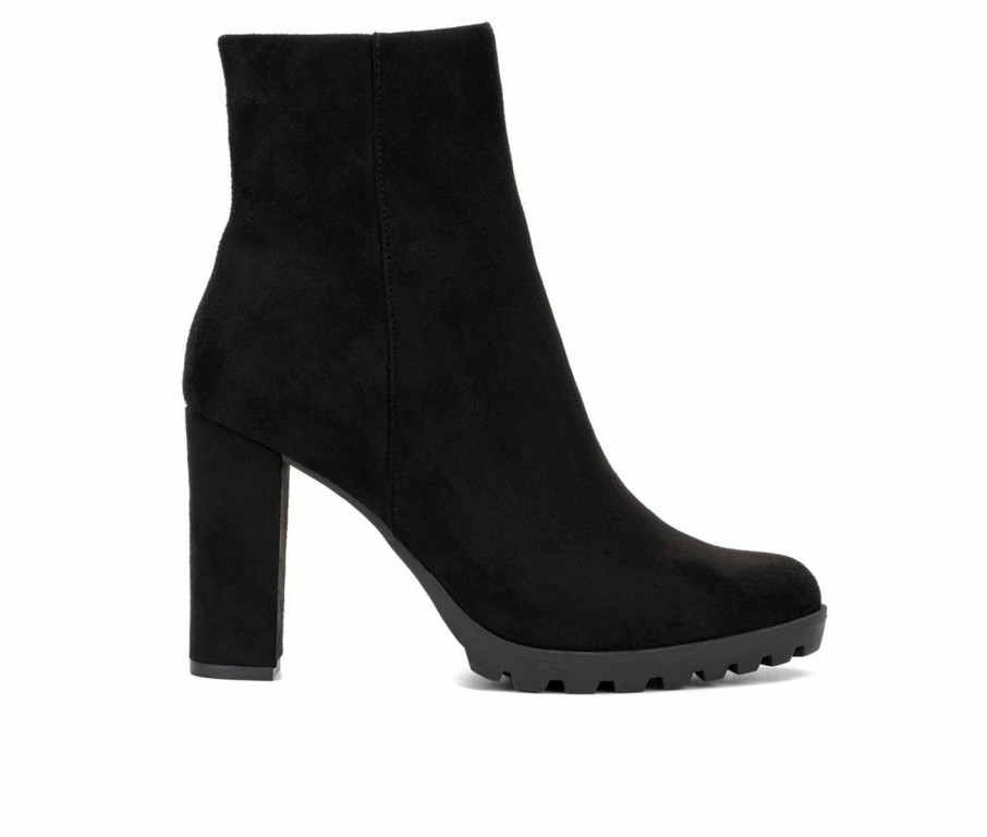 Heeled Boots * | Cheapest Women'S New York And Company Araceli Heeled Booties Black