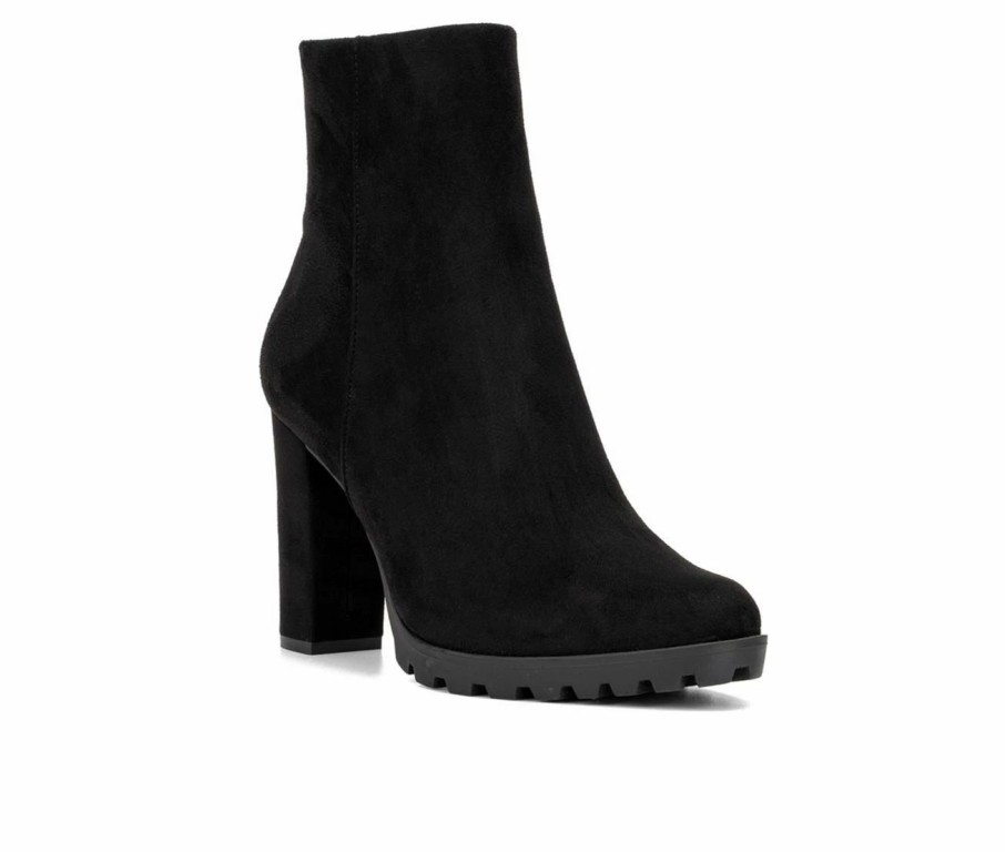 Heeled Boots * | Cheapest Women'S New York And Company Araceli Heeled Booties Black