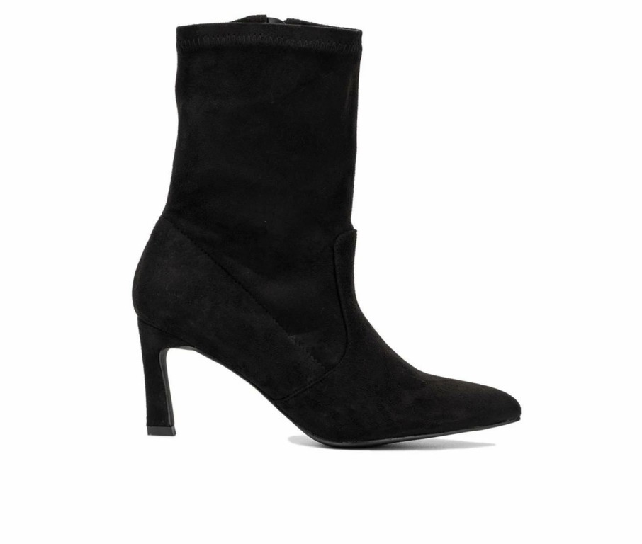 Heeled Boots * | Deals Women'S New York And Company Xandra Mid Calf Booties Black