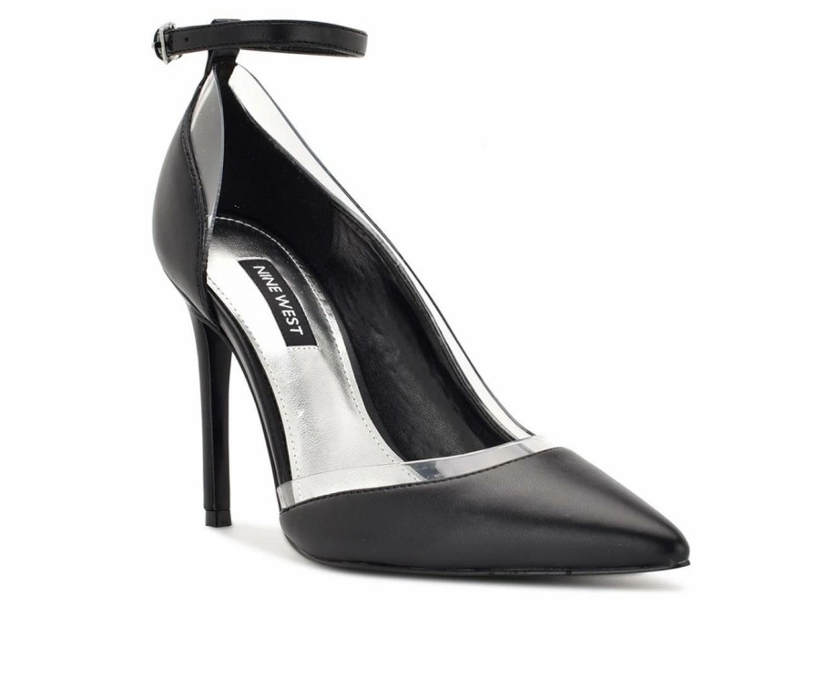 Pumps * | Discount Women'S Nine West Freze Pumps Black/Clear