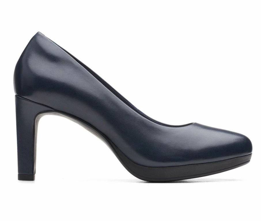 Pumps * | Budget Women'S Clarks Ambyr Joy Pumps Navy Leather