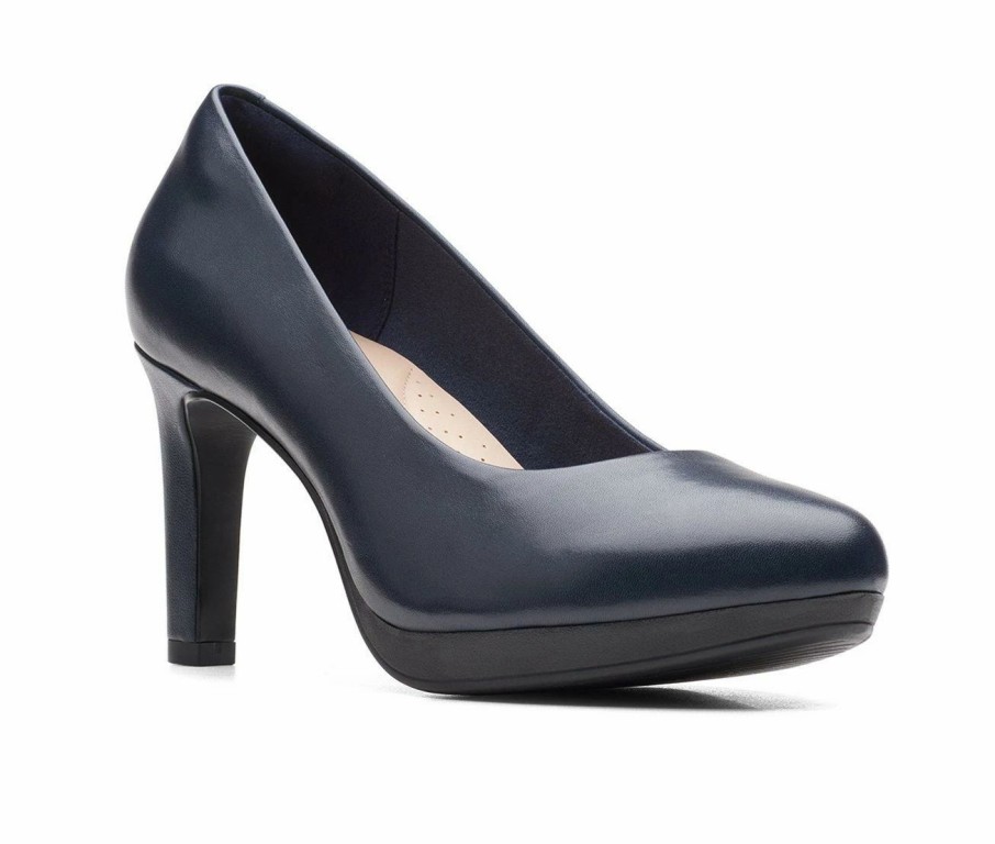 Pumps * | Budget Women'S Clarks Ambyr Joy Pumps Navy Leather