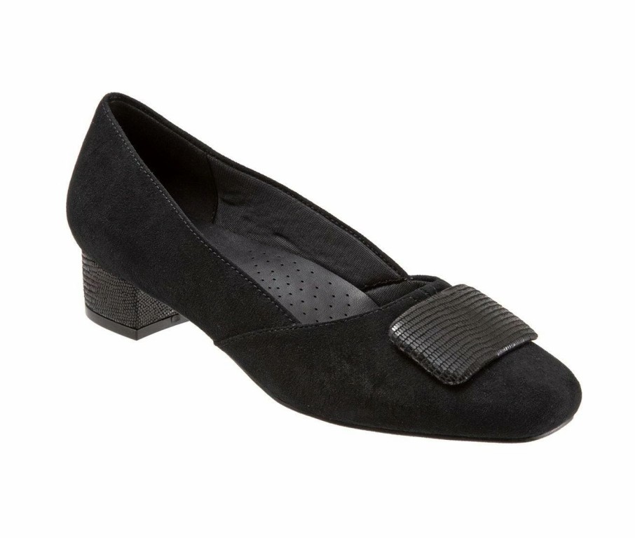 Block Heels * | Promo Women'S Trotters Delse Pumps Black