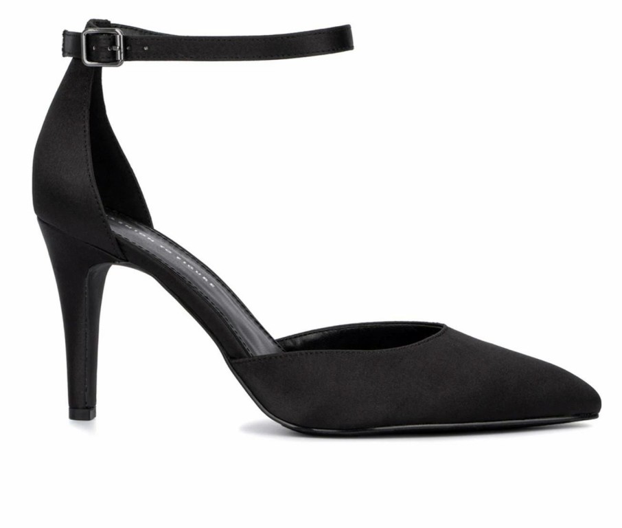 Pumps * | Best Pirce Women'S Fashion To Figure Sheera Heel Pumps Black Wide