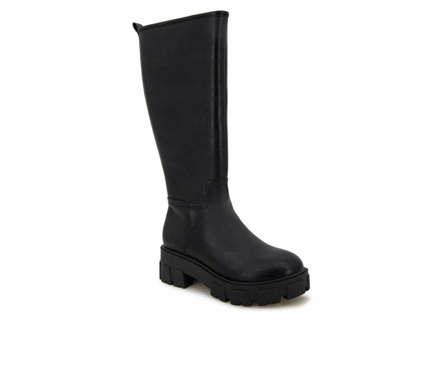 Knee High And Riding Boots * | Discount Women'S Unionbay Focus Knee High Boots Black