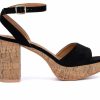 Heeled Sandals * | Hot Sale Women'S Olivia Miller Victoria Heel Dress Sandals Black