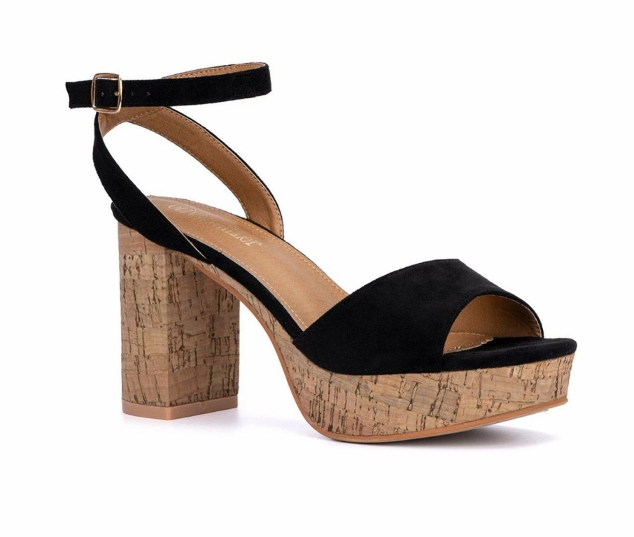 Heeled Sandals * | Hot Sale Women'S Olivia Miller Victoria Heel Dress Sandals Black