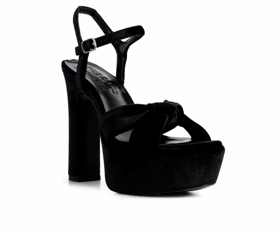 Platform Heels * | Cheapest Women'S Rag & Co Liddel Dress Sandals Black