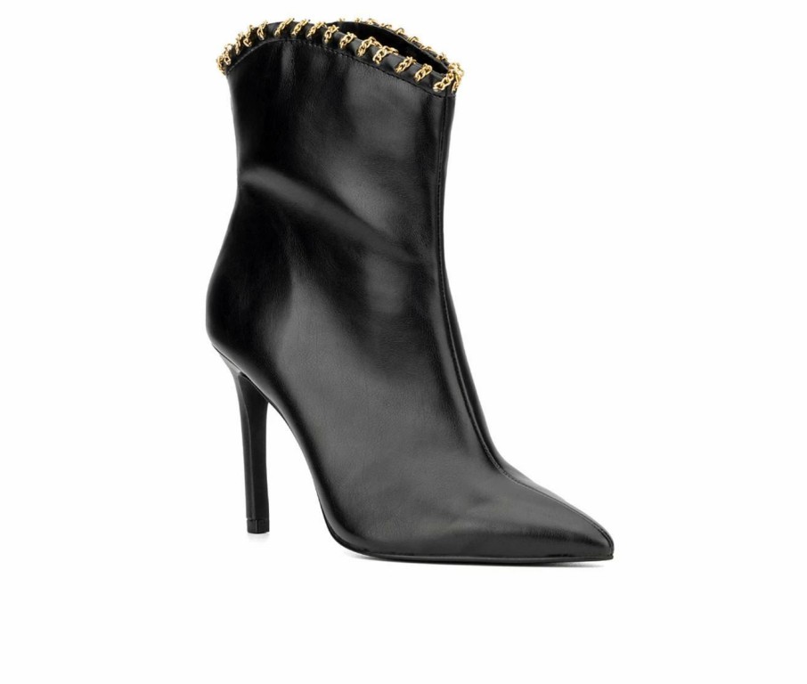 Heeled Boots * | Best Reviews Of Women'S New York And Company Deborah Heeled Booties Black