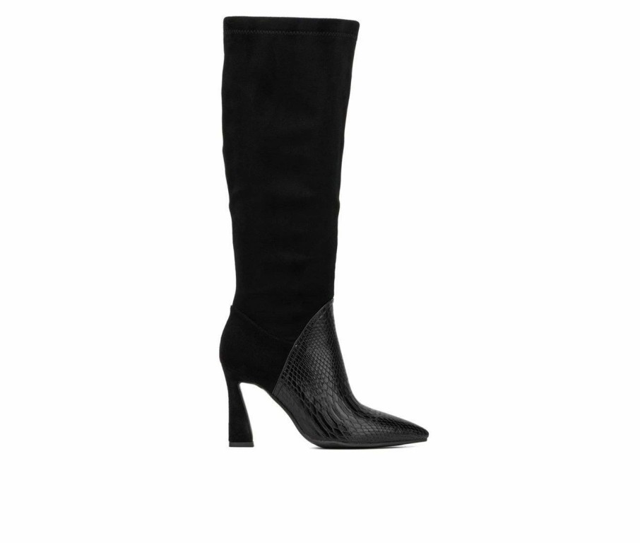 Heeled Boots * | Hot Sale Women'S Torgeis Mia Knee High Heeled Boots Black