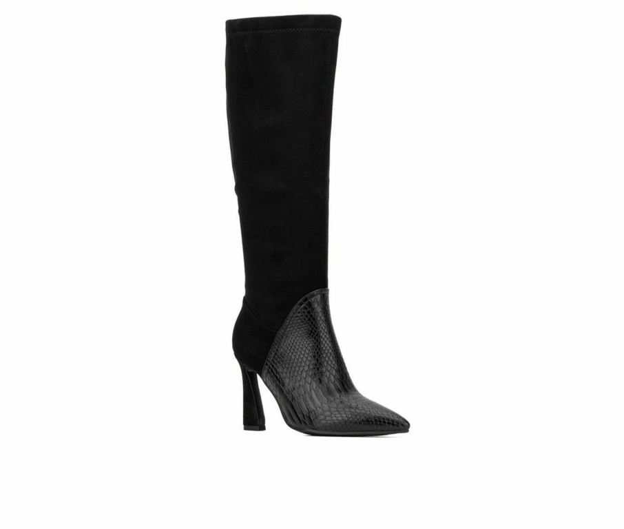 Heeled Boots * | Hot Sale Women'S Torgeis Mia Knee High Heeled Boots Black