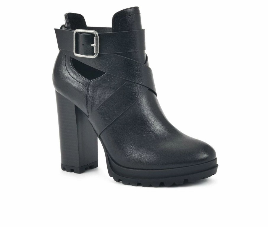 Ankle Boots And Booties * | Outlet Women'S Seven Dials Huntley Platform Booties Black