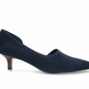 Stiletto Heels * | Deals Women'S Bella Vita Quilla Kitten Heel Pumps Navy Leather