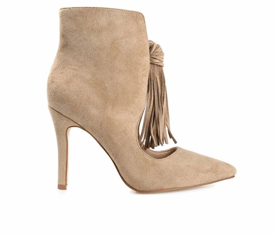 Heeled Boots * | Top 10 Women'S Journee Collection Cameron Heeled Booties Beige