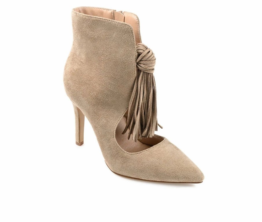 Heeled Boots * | Top 10 Women'S Journee Collection Cameron Heeled Booties Beige