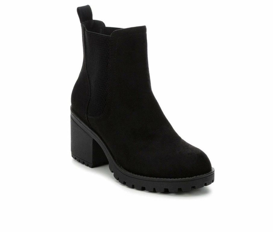 Ankle Boots And Booties * | Outlet Women'S Unr8Ed Zinon Heeled Chelsea Boots Black