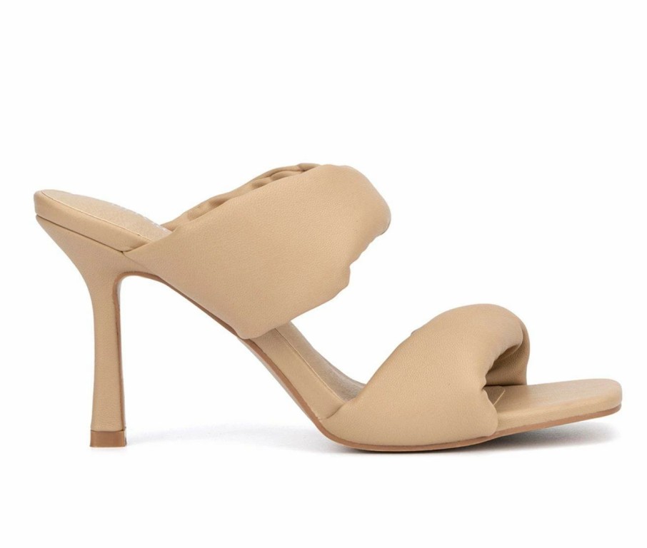 Heeled Sandals * | Cheapest Women'S Olivia Miller Oliana Dress Sandals Beige