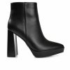 Heeled Boots * | Top 10 Women'S Journee Collection Marnnie Heeled Platform Booties Black