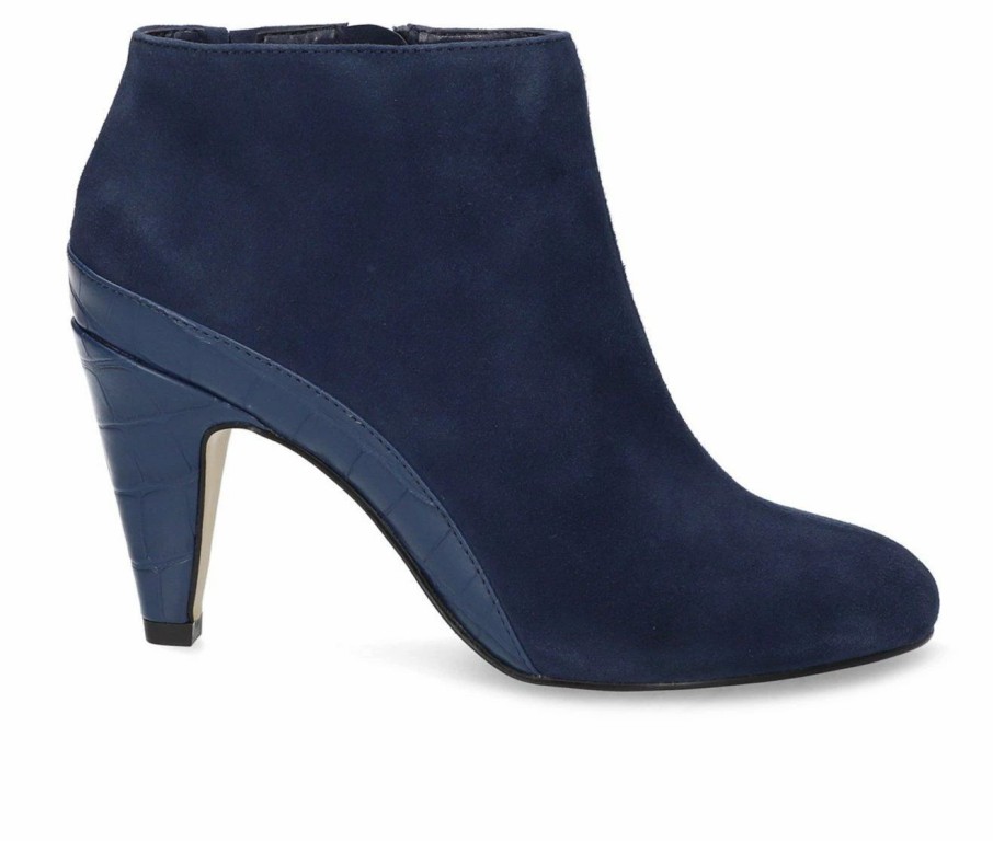 Ankle Boots And Booties * | Coupon Women'S Bella Vita Brennan Booties Navy Suede