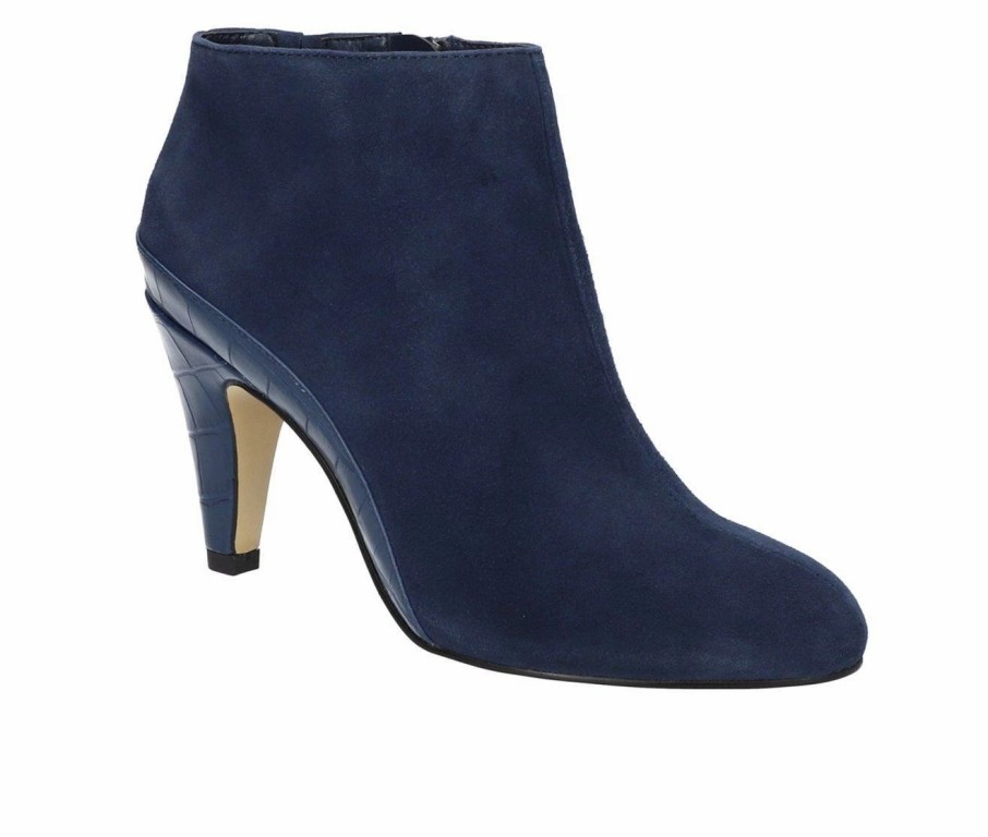 Ankle Boots And Booties * | Coupon Women'S Bella Vita Brennan Booties Navy Suede