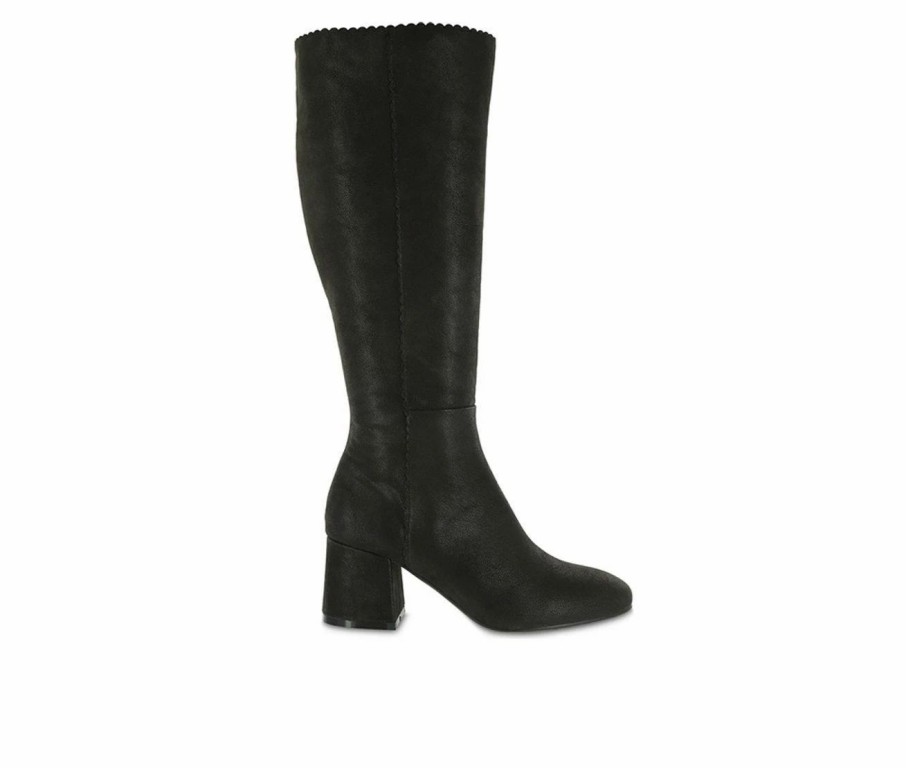 Knee High And Riding Boots * | Outlet Women'S Mia Amore Valyrie-W Knee High Boots Black