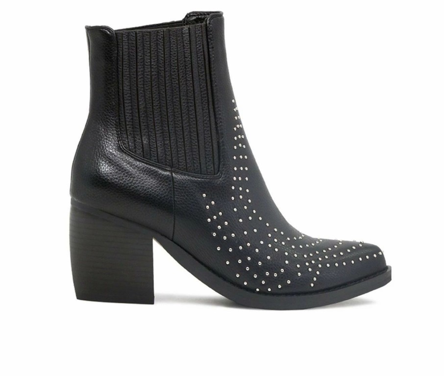 Ankle Boots And Booties * | Wholesale Women'S London Rag Hilda Heeled Booties Black