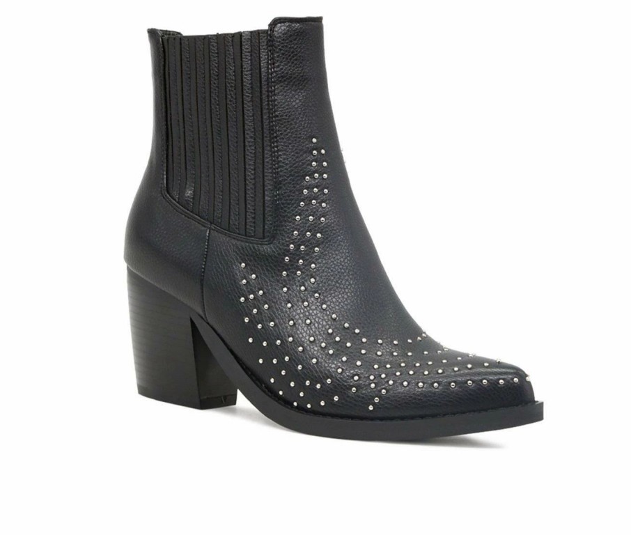 Ankle Boots And Booties * | Wholesale Women'S London Rag Hilda Heeled Booties Black