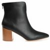 Heeled Boots * | Promo Women'S Journee Collection Kayden Block Heel Booties Black