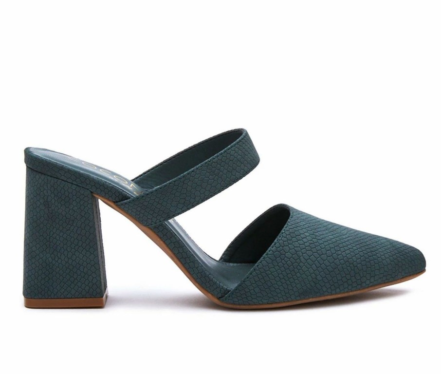 Block Heels * | Cheap Women'S Coconuts By Matisse Riley Mule Heels Sage