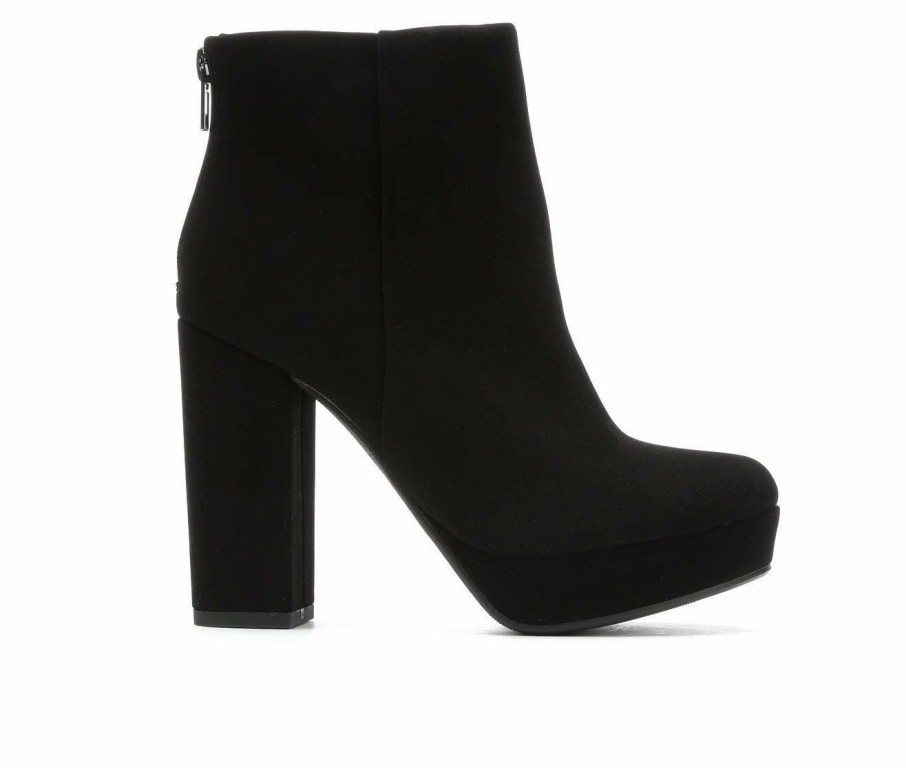 Heeled Boots * | Brand New Women'S Y-Not Meeting Platform Booties Black